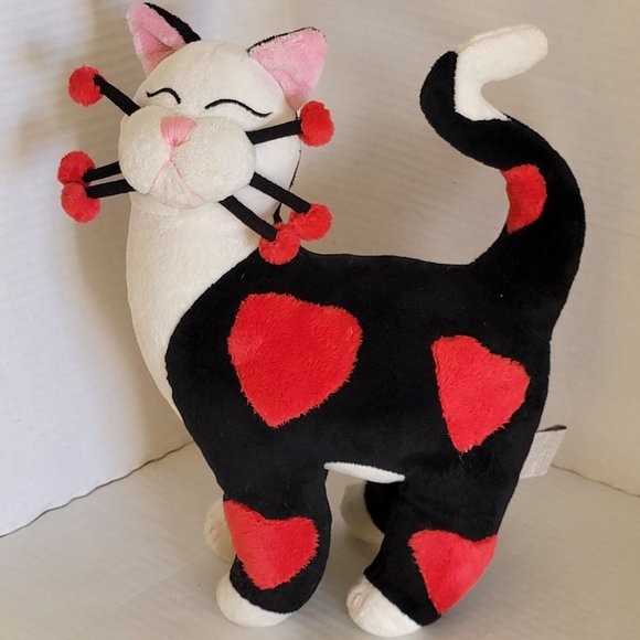 2001 Whimsiclay Art Plush by Amy Lacombe Red Heart Love Feline Cat Kitty 14" - Picture 2 of 14